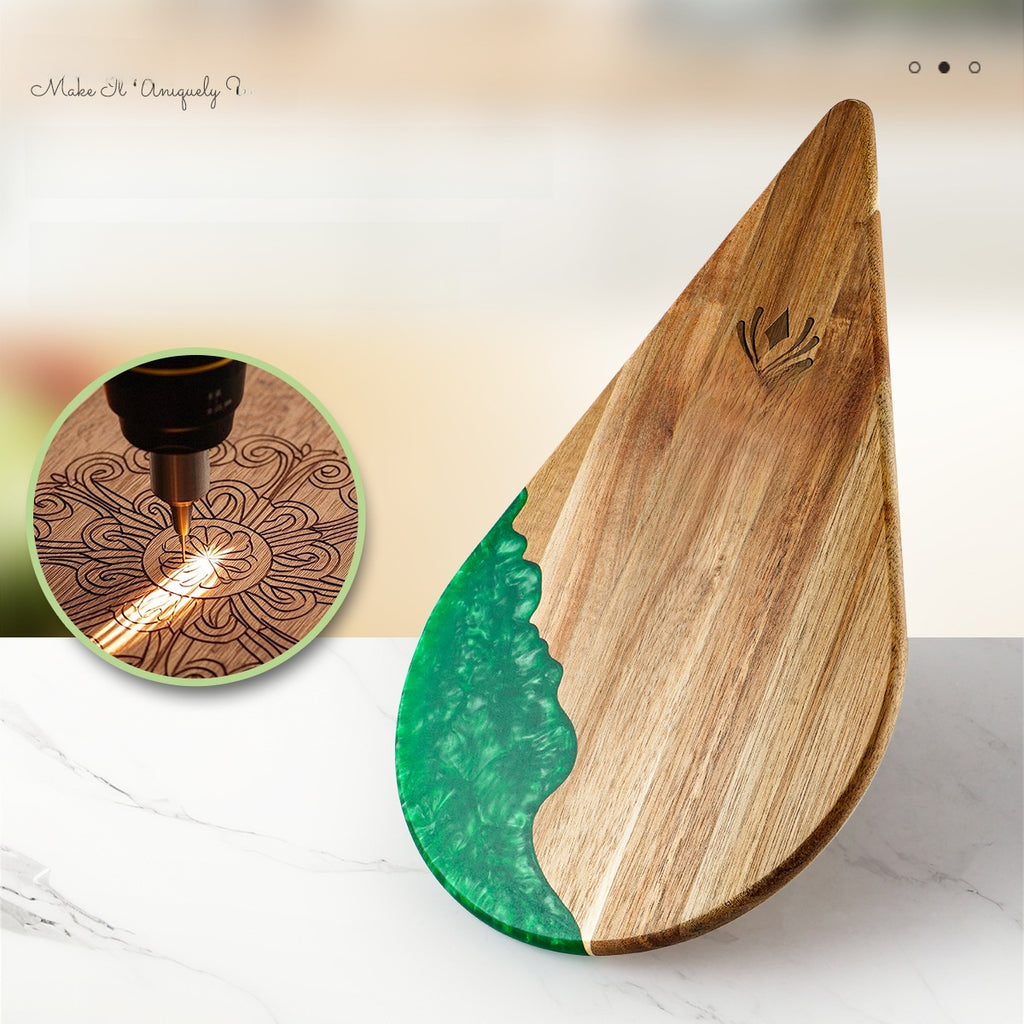 Acacia Wood Resin Charcuterie Board